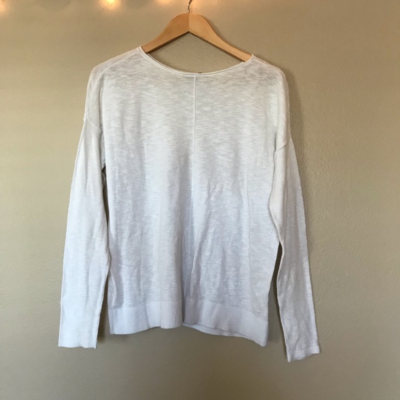 Vince Sweaters - Vince White Long Sleeve Scoop Neck Sweater Shirt
